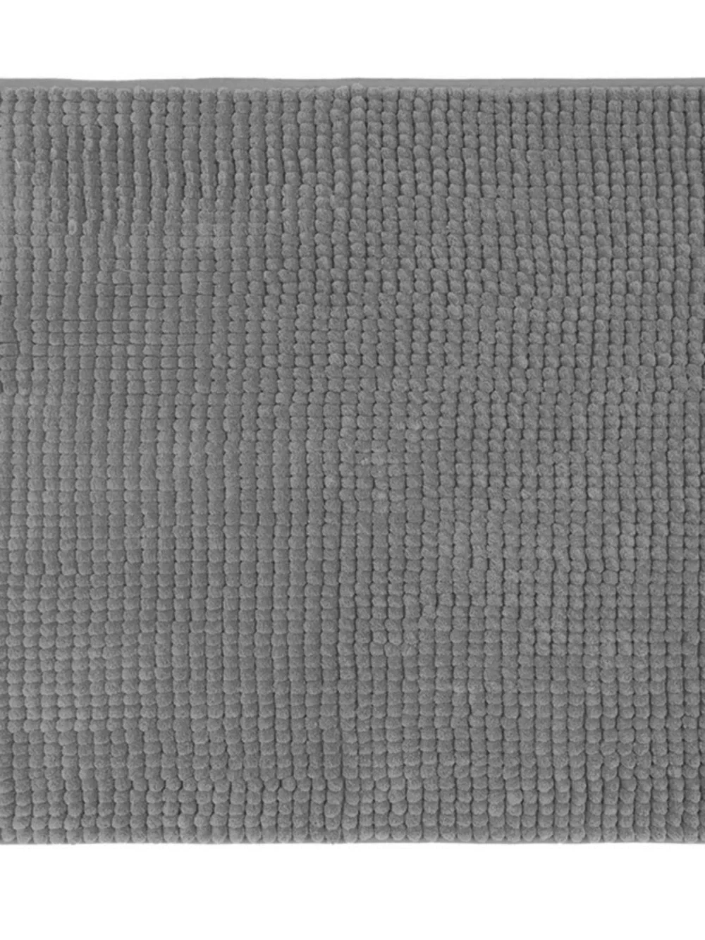 Plush Gray Chenille Bath Mat